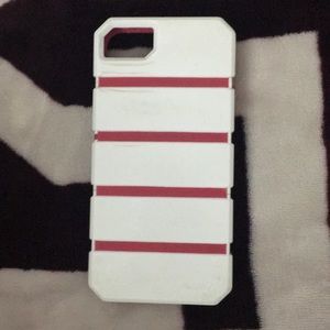 Pink and white iPhone 5 case